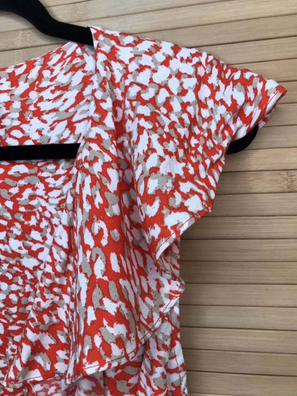 Free People Orange French Quarter Wrap Mini Dress Size L Large excellent - Picture 6 of 9